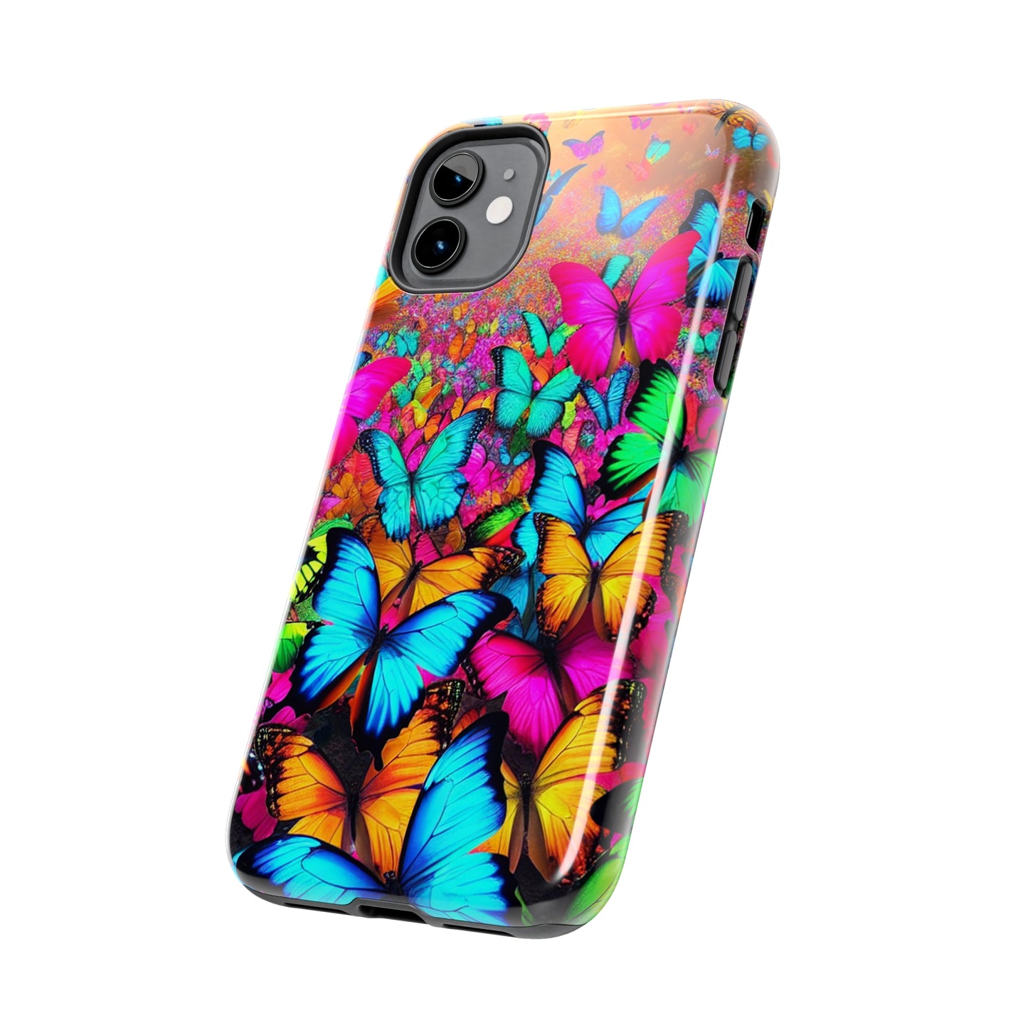 "Neonardie's Dreamscape" NEON Butterflies Tough Phone Case
