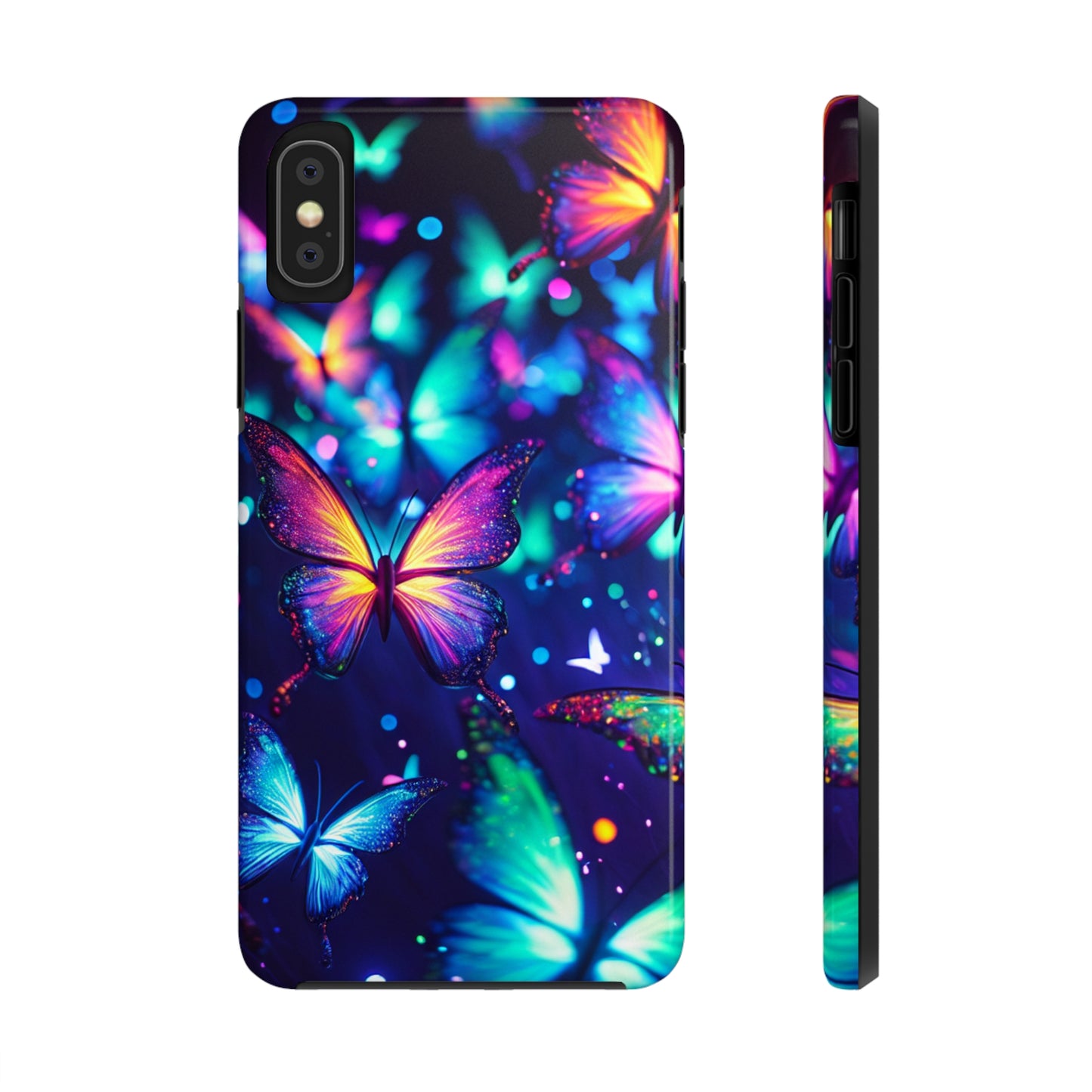 Neon Flutterings. NEON Butterflies Tough Phone Case Iphone 6 7 8 9 10 11 12 13 14 SE X XR XS Pro Max Mini Plus