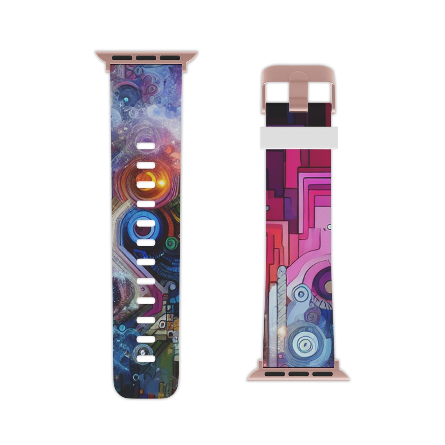 "Neon Pixel Illumination" - Trippy Infinity Patterns Iwatch Band