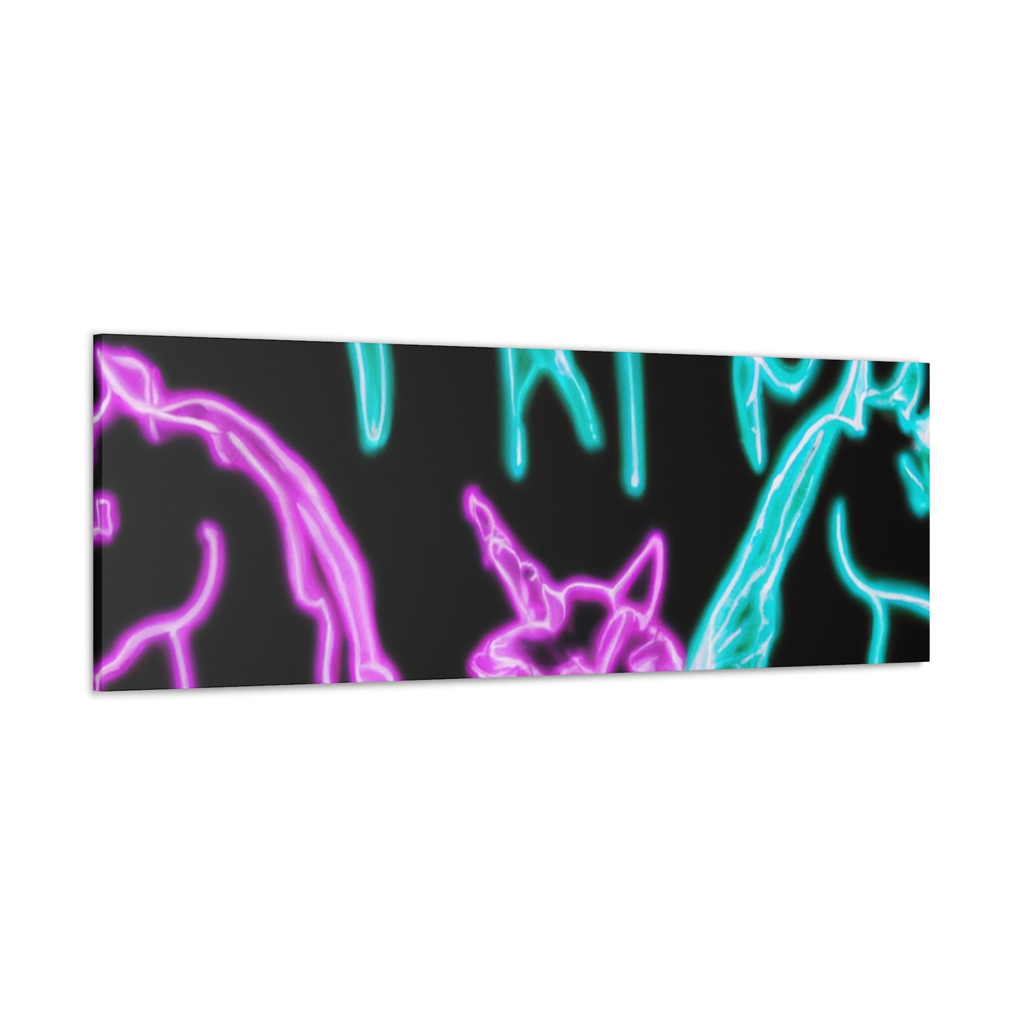 'Neon Unicorn Pod' NEON Unicorns Art Canvas