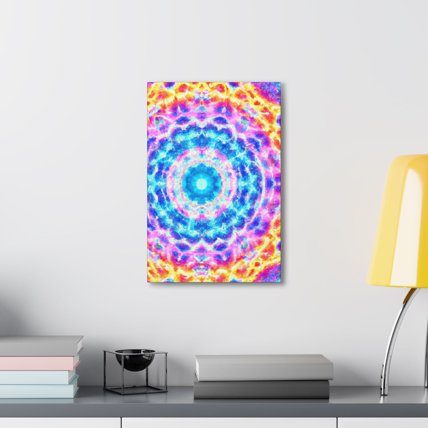 Vivid Cosmic Lightsphere Trippy Infinity Patterns Art Canvas