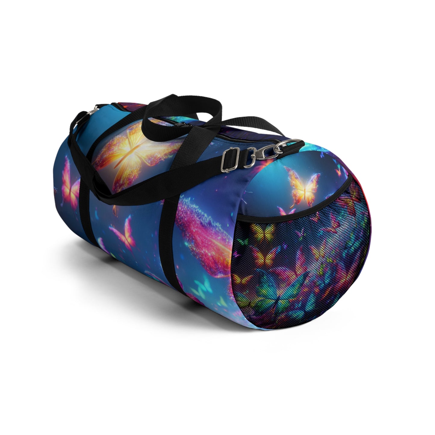 Neon Flutterby Fantasy - Neon Butterflies Duffle Bag