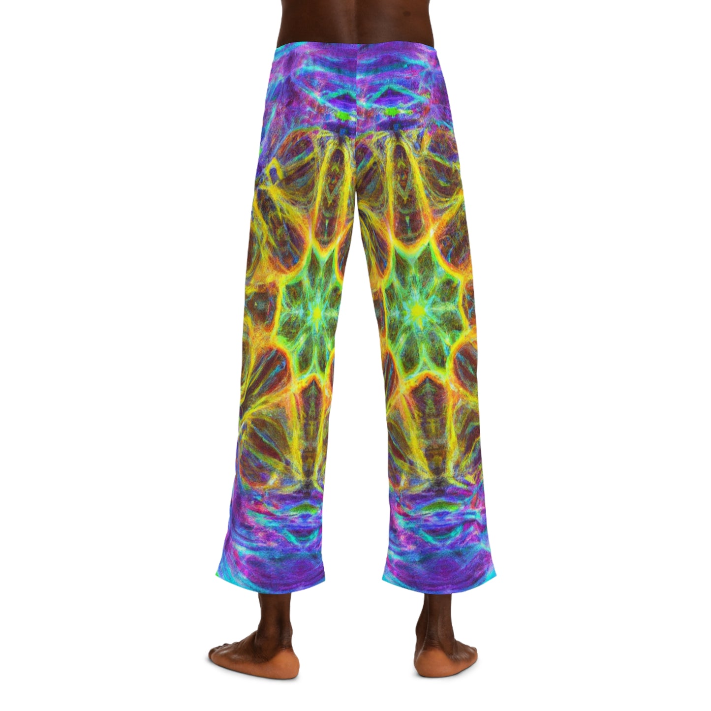 TDB Cosmic Neon Dreamscape. Trippy Infinity Patterns Mens Pajama Pants