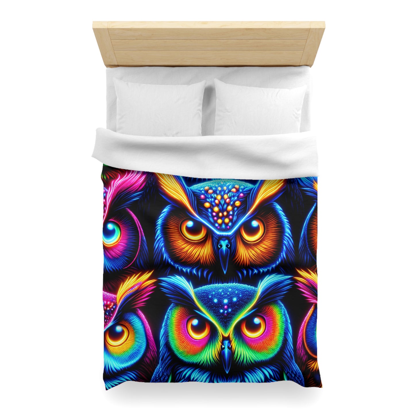 Giovanni da Cresta - NEON Owls Microfiber Duvet Cover