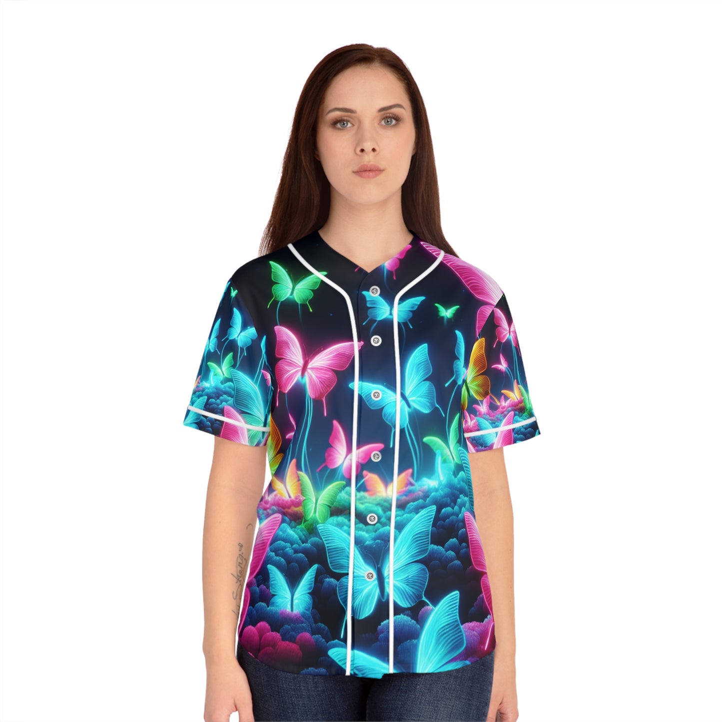 Neon Butterfly Flight. Neon Butterflies Womans Jersey