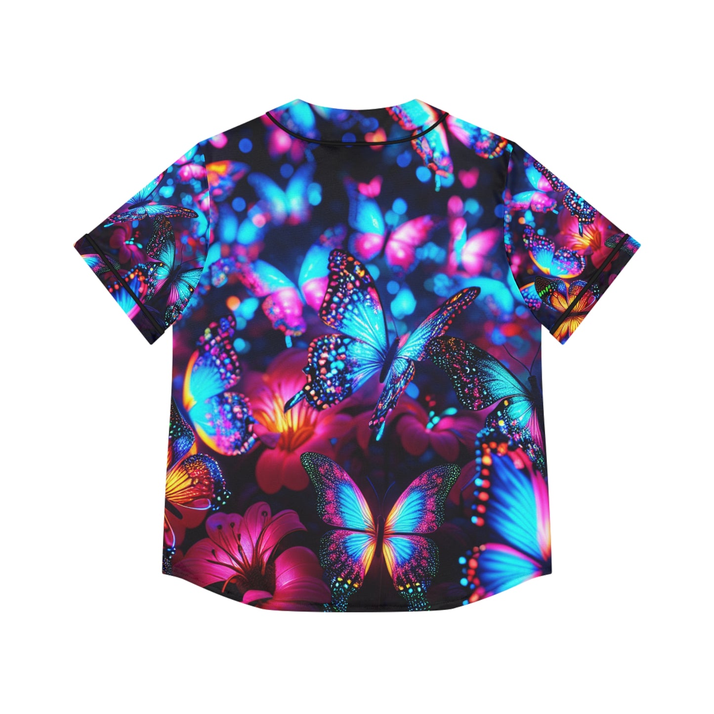 "Neon Butterfly Flutter" Neon Butterflies Womans Jersey