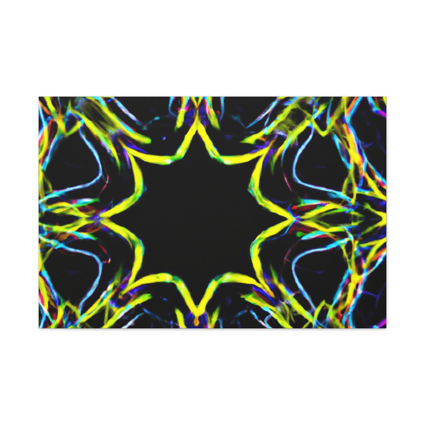 Vivid Neon Dreams of Infinity. Trippy Infinity Patterns Art Canvas