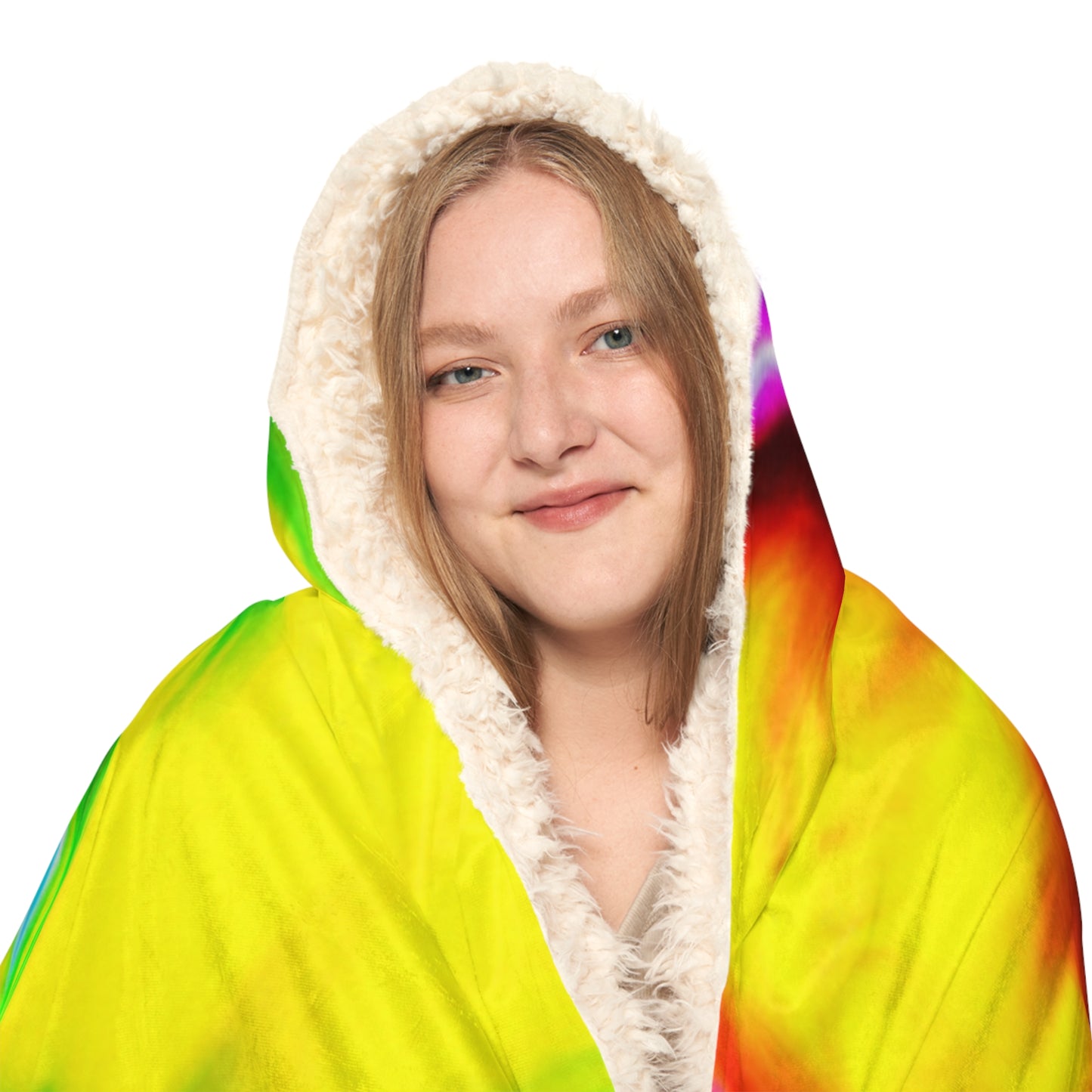 "The Glowing Constellation" - NEON Butterflies Art Hooded Snuggle Blanket