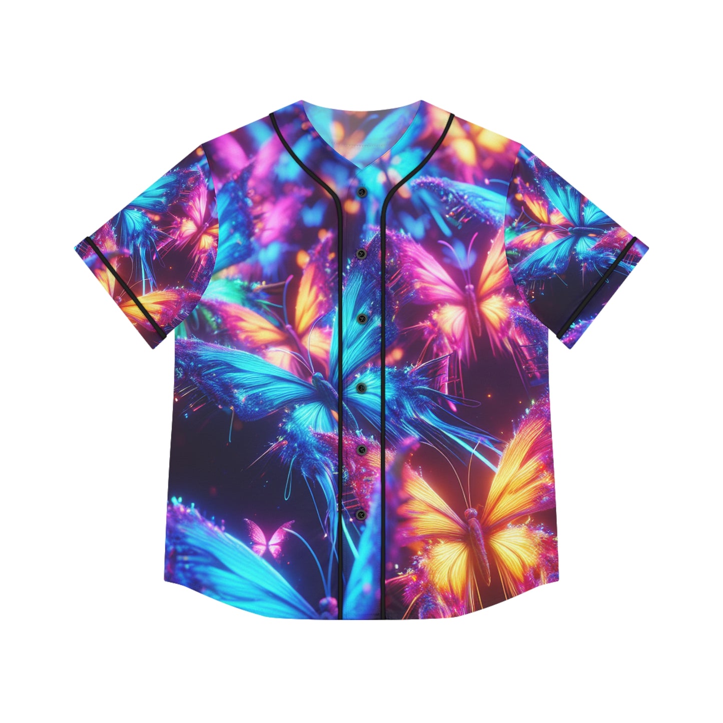 Neon Flight Fantasia Neon Butterflies Womans Jersey