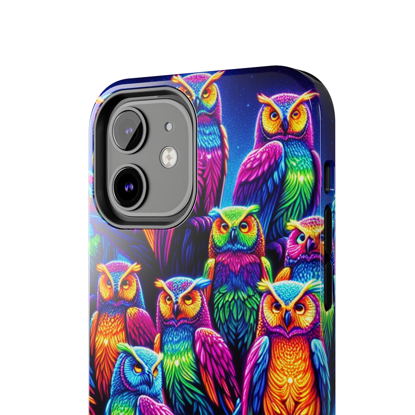 Neon Nocturne. NEON Owls Tough Phone Case