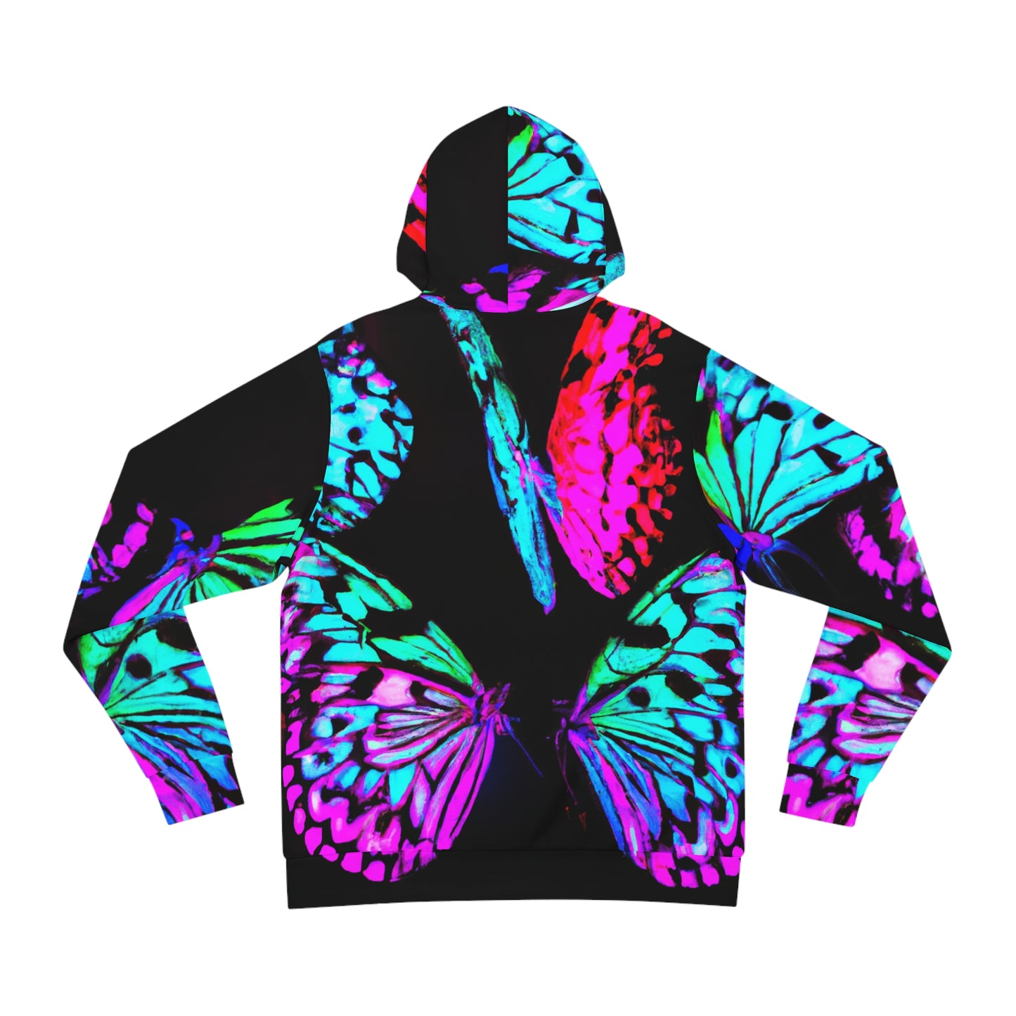 Neon Swirl Spectacle - Butterflies AOP Hoodie