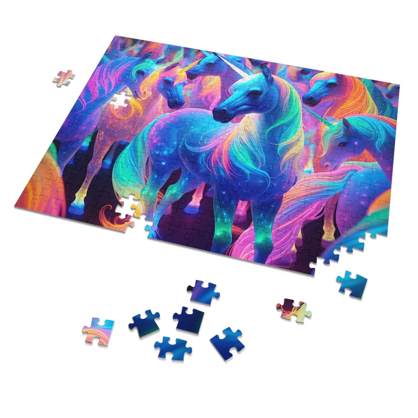 Neon UniClanz - Neon Unicorns Puzzle 30, 110, 252, and 1000 Pieces