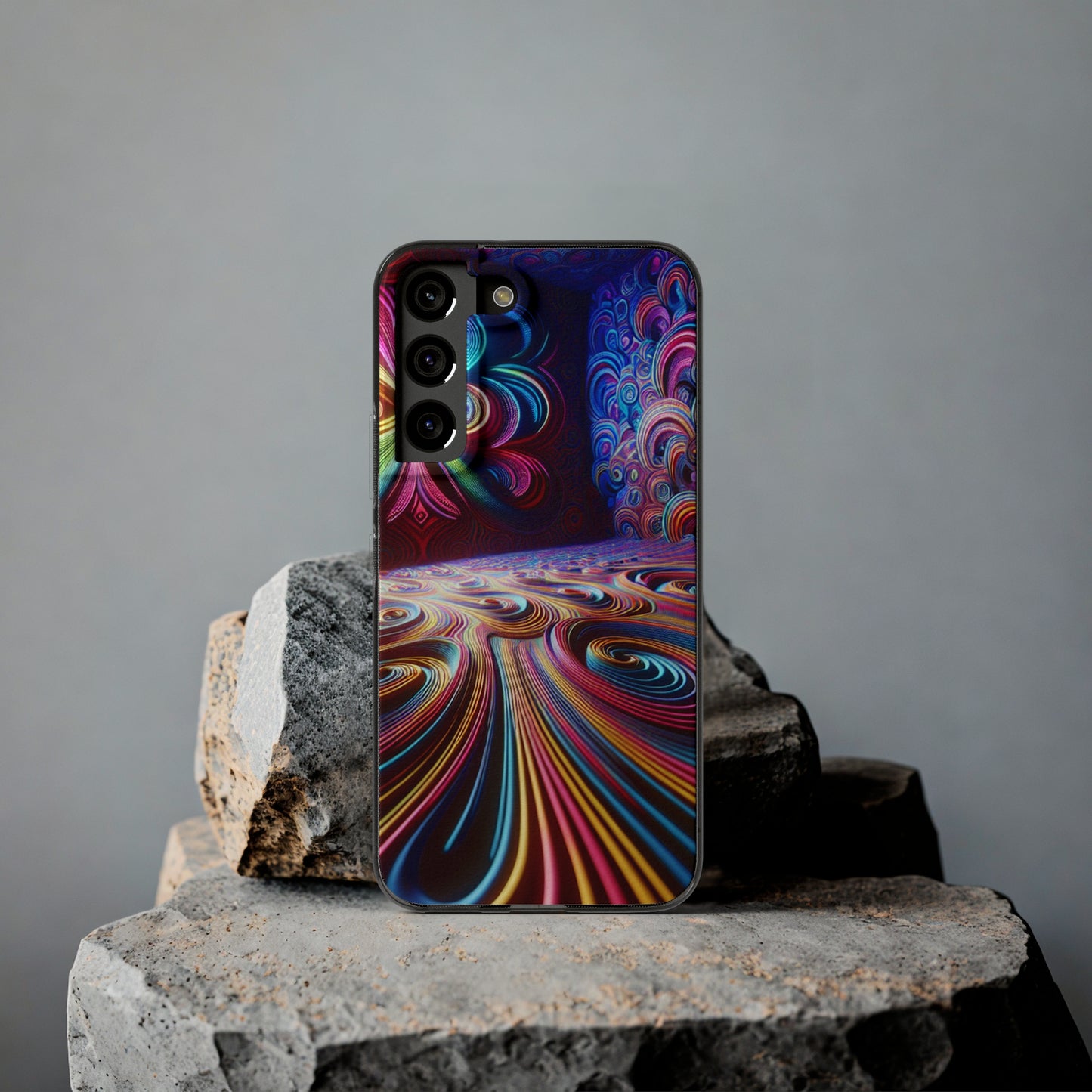 Vibin' Neon Infinity. Infinity Patterns Art Polycarbonate Phone Case