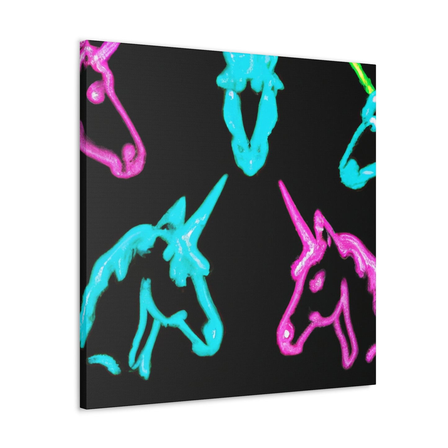 Neon Night Unicorn Prism NEON Unicorns Art Canvas