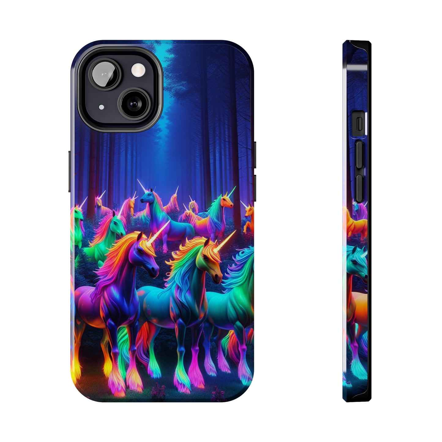 Vivid Unicorn Pack NEON Unicorns Tough Phone Case Iphone 7 8 9 10 11 12 13 14 Pro Max Mini Plus XR XS SE