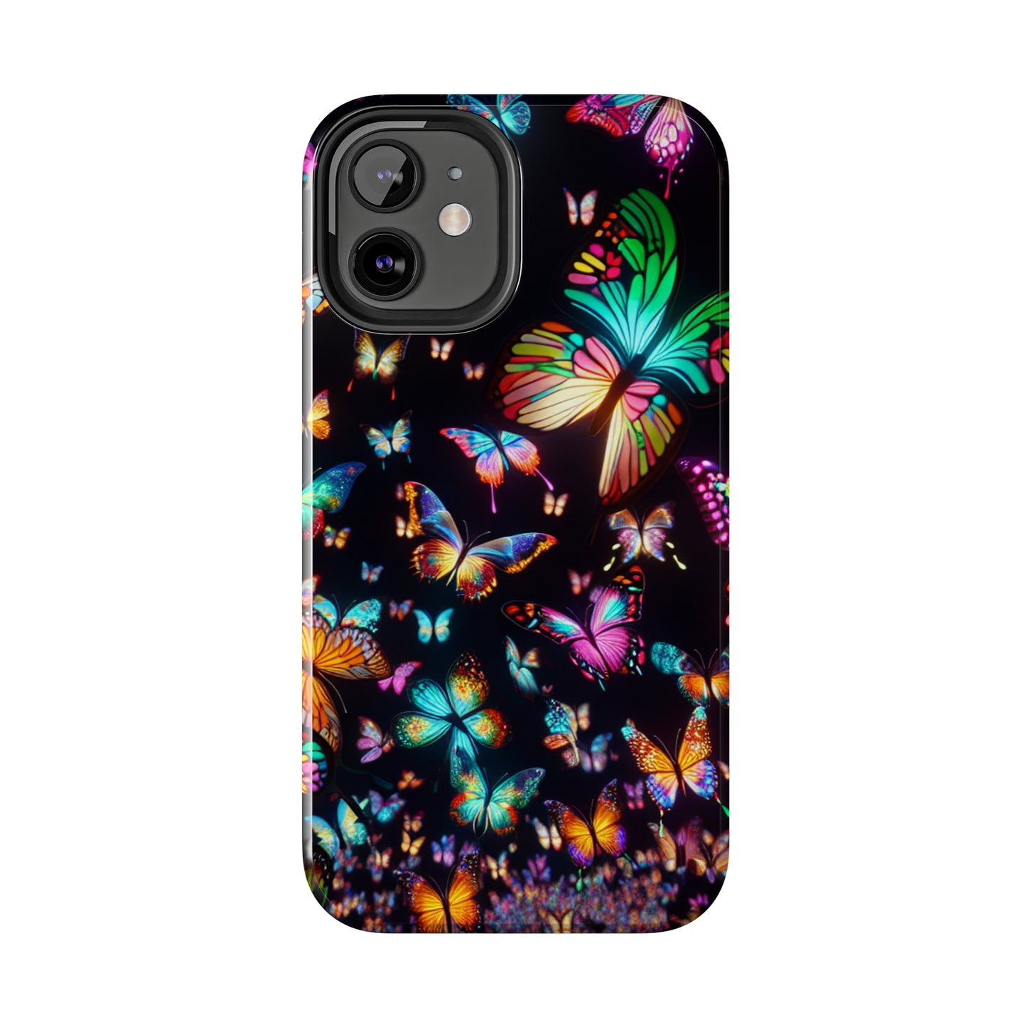 Neon Butterflies Dance NEON Butterflies Tough Phone Case Iphone 6 7 8 9 10 11 12 13 14 SE X XR XS Pro Max Mini Plus