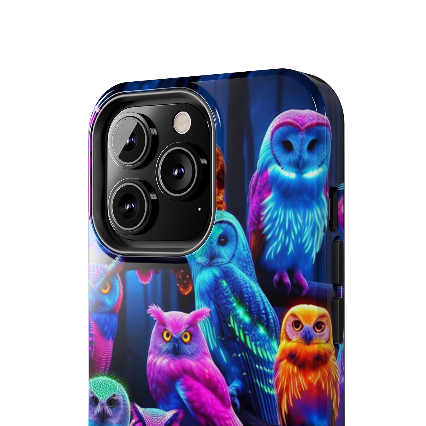 Neon Party of Owls NEON Owls Phone Case Iphone 7 8 9 10 11 12 13 14 Pro Max Mini Plus XR XS SE