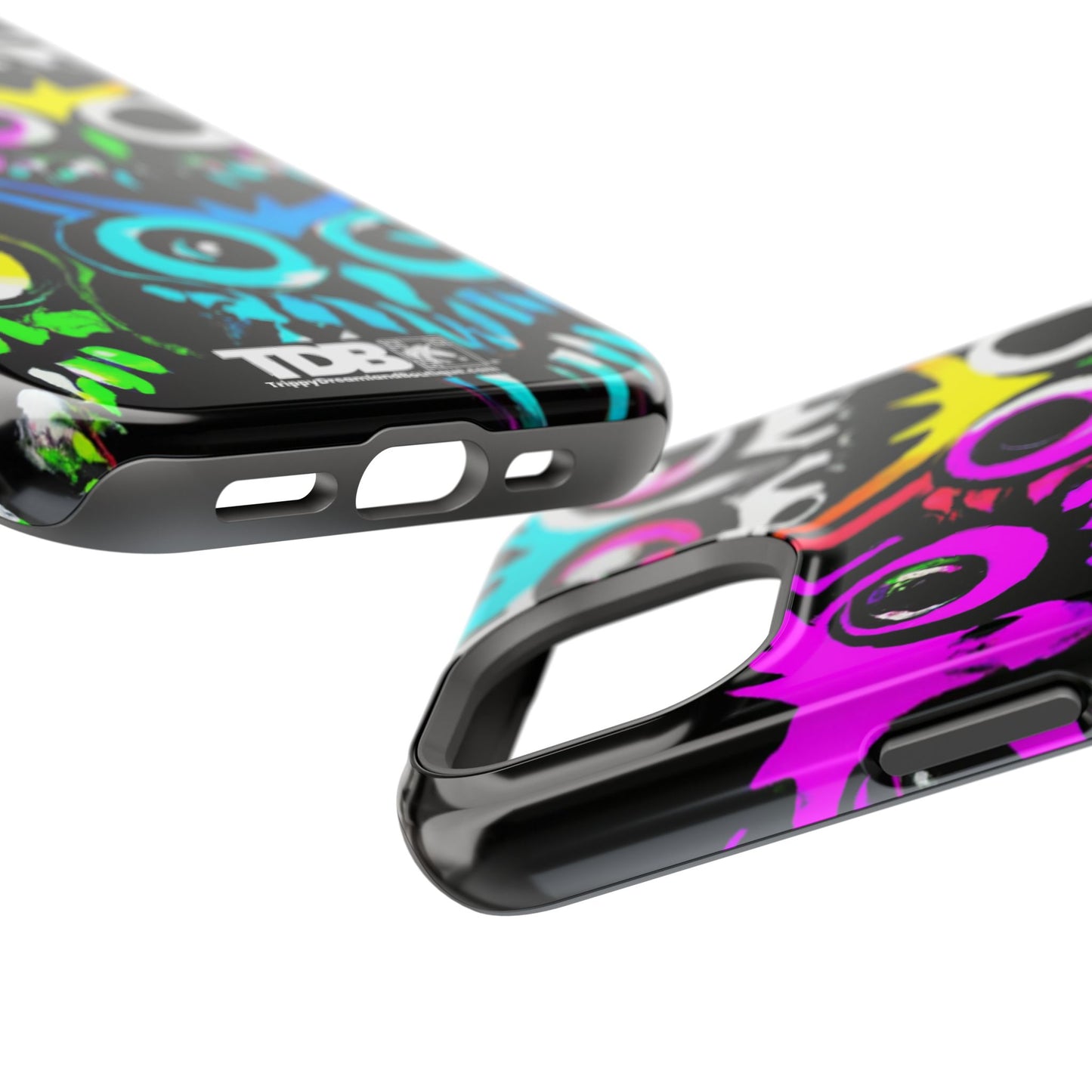 TDB iPhone Magnetic Tough Case - Psychedelic Rave Owl Design