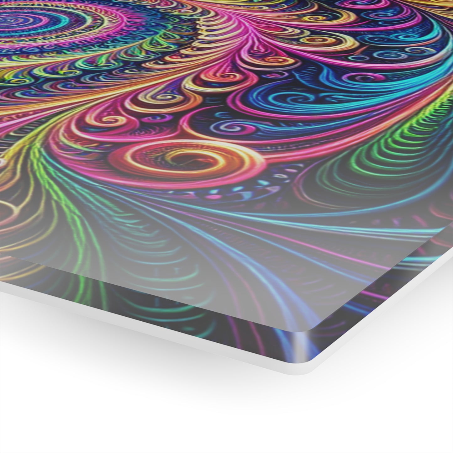 Neon Infinity Infinity Prismatic Vortex Trippy infity Pattern 1/4" Glossy Acrylic Art
