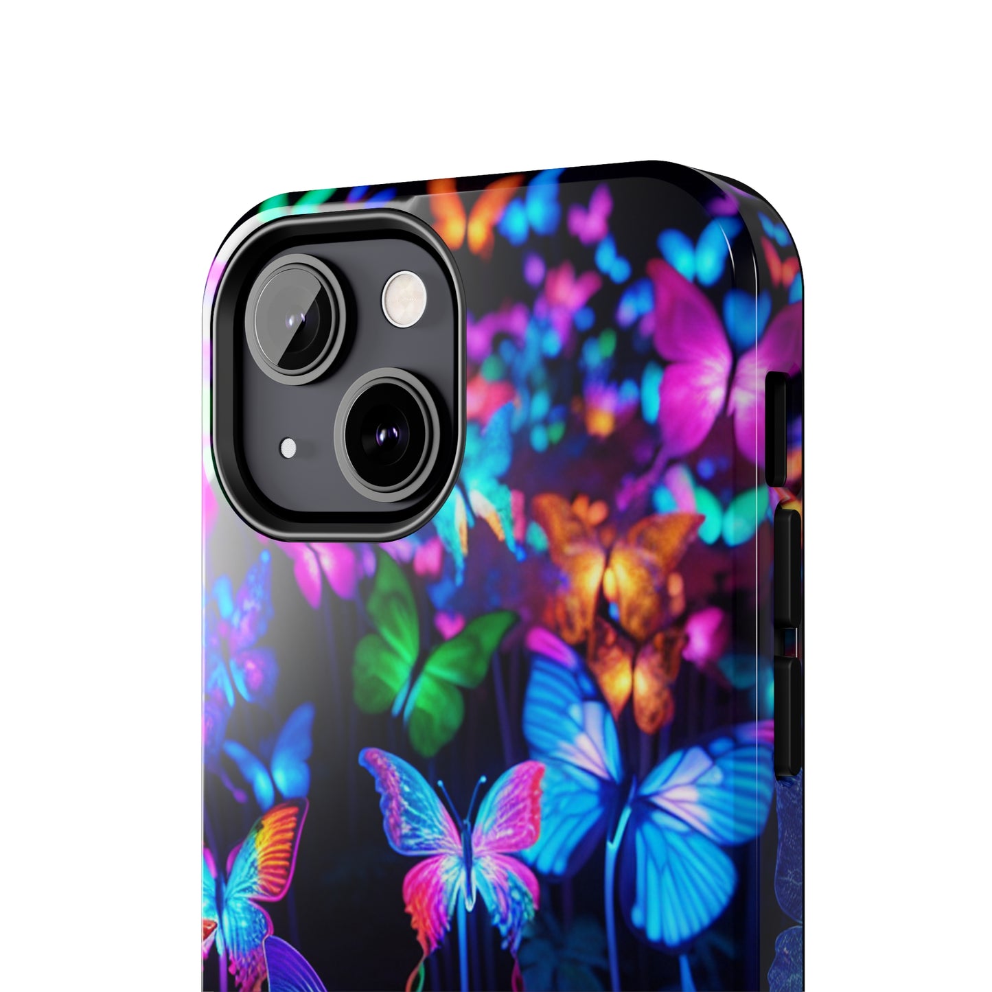"Neon Flutterby Lights" NEON Butterflies Tough Phone Case