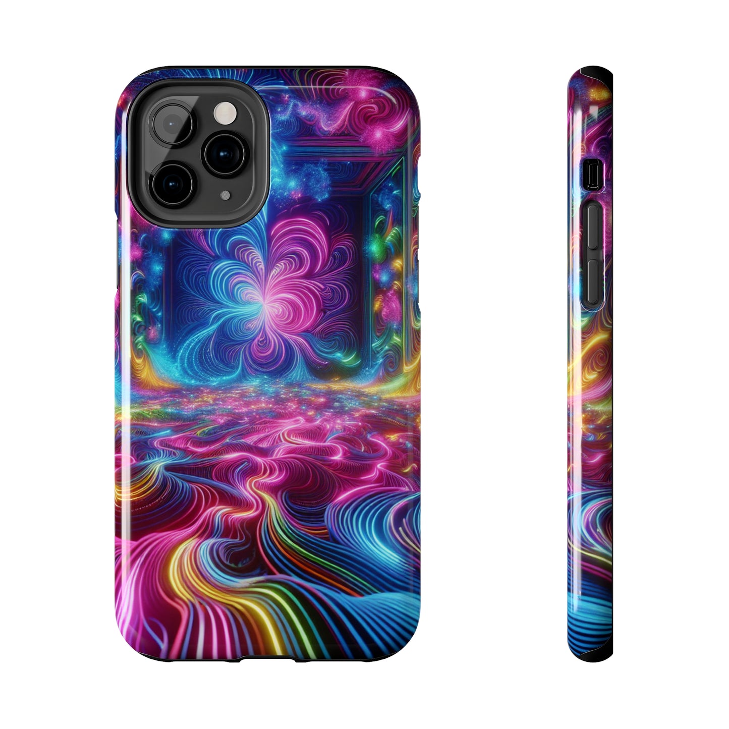 Vortex of Chromatic Wonder Trippy Infinity Patterns Tough Phone Case