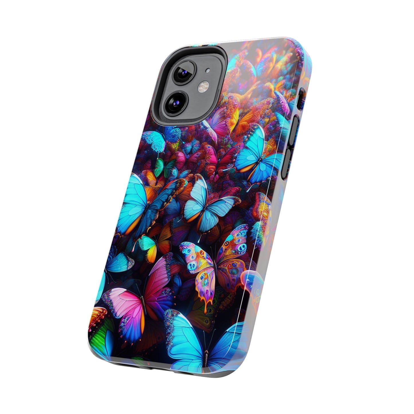 "Illuminated Flight" NEON Butterflies Tough Phone Case