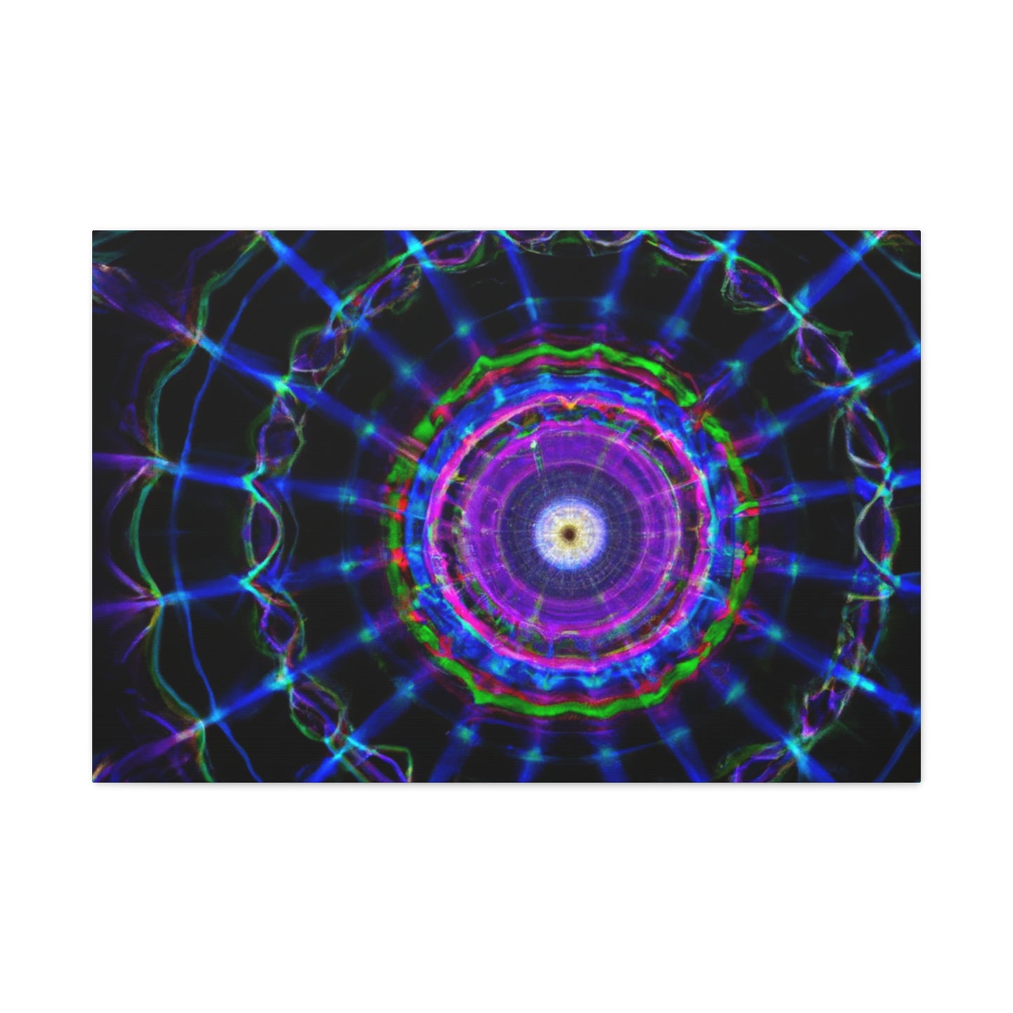 Neon Infinity Vortex. Trippy Infinity Patterns Art Canvas