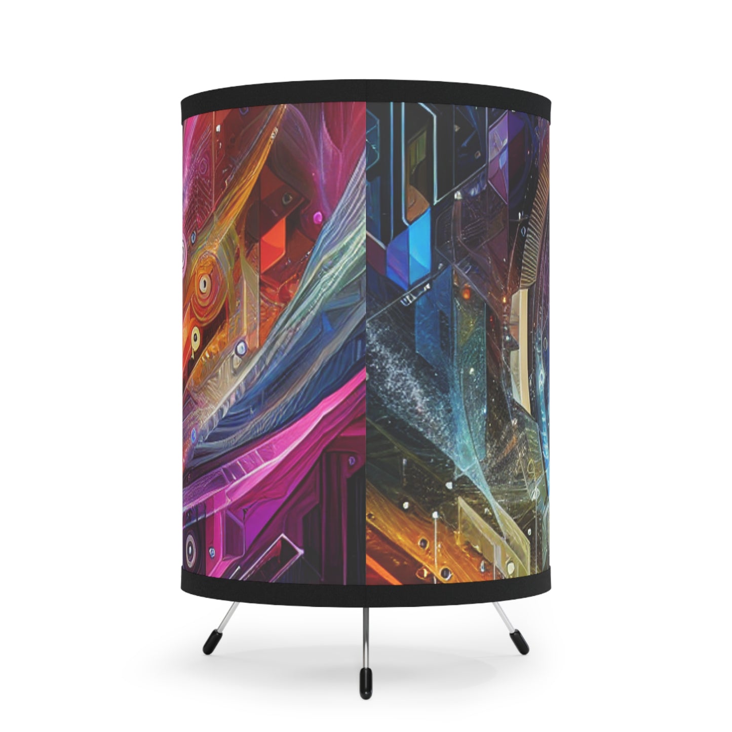 Giovanni Verrocchio - Trippy Infity Patterns Art Tripod Lamp
