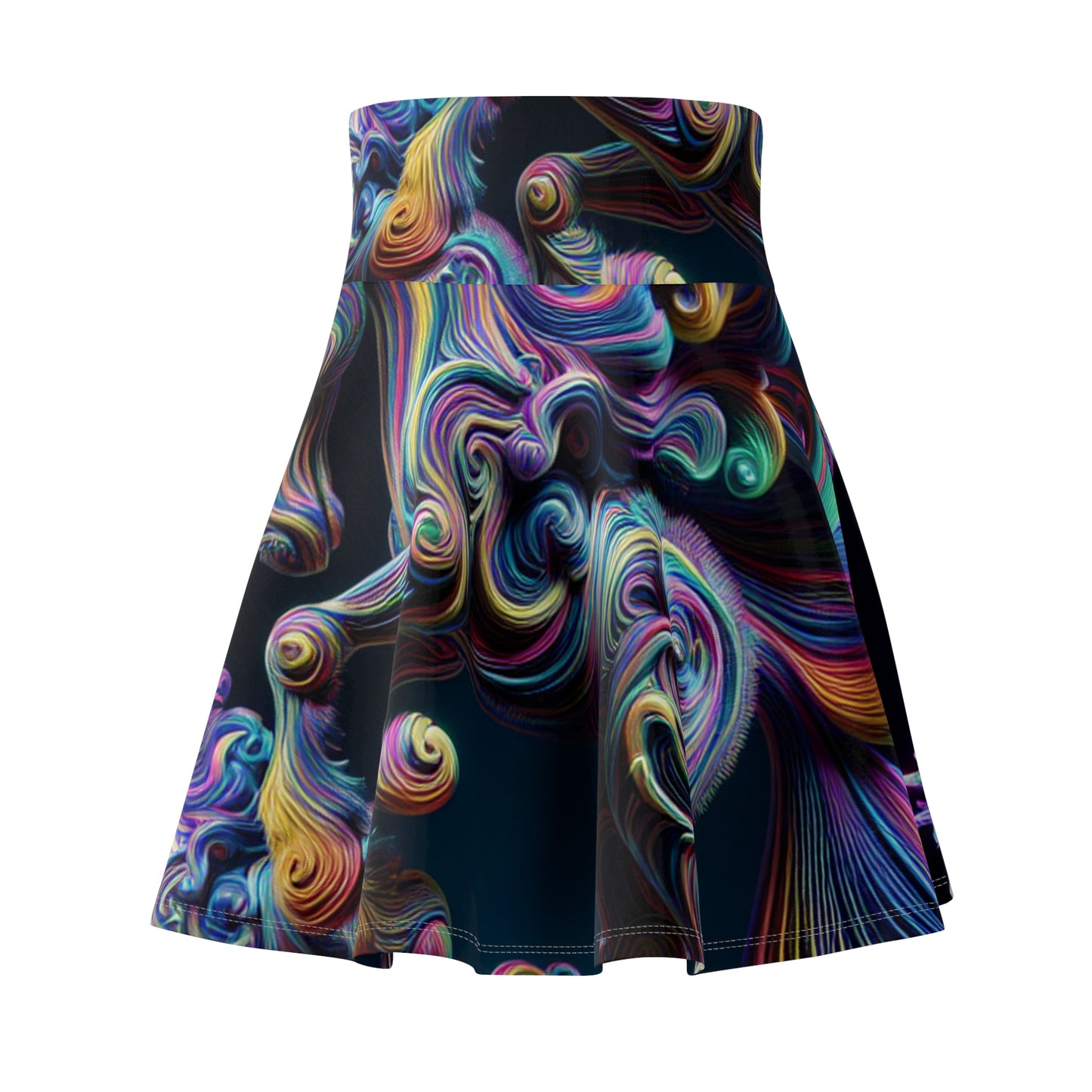 "Neon Unicorn Fantasy" -NEON Unicorns Woman' Skater Skirt