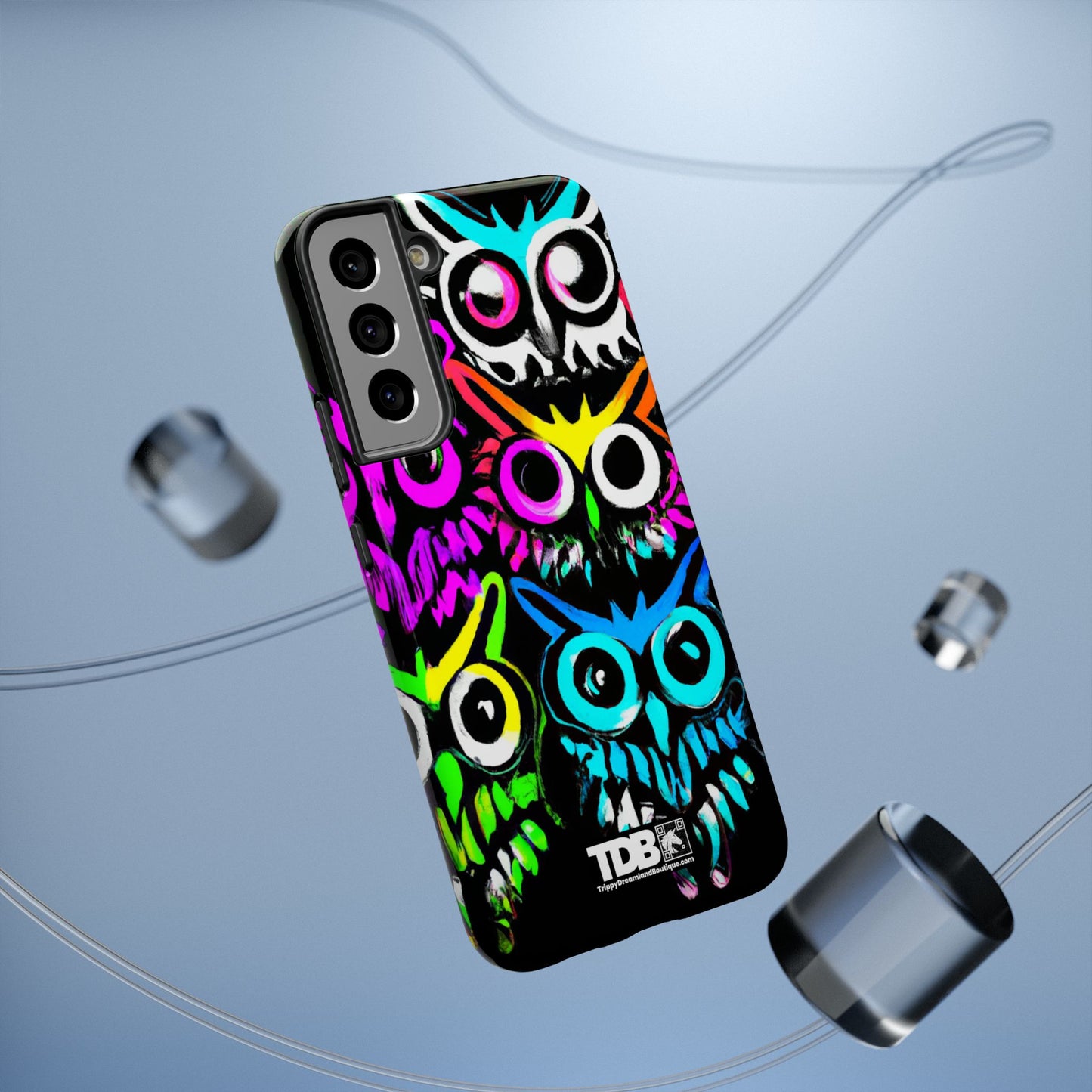TDB Psychedelic Rave Owl Impact-Resistant Phone Case - Colorful Protection