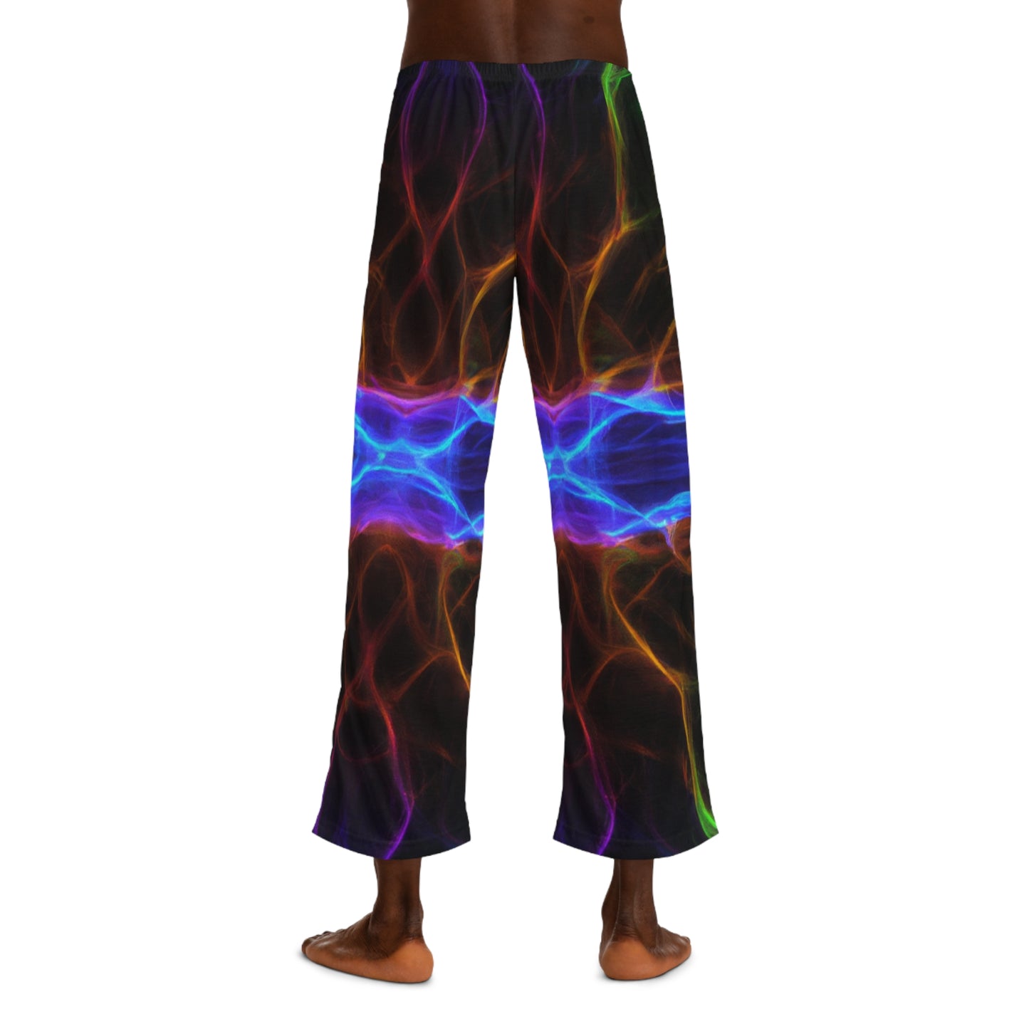 TDB Fantasia of Neon Infinity Trippy Infinity Patterns Mens Pajama Pants