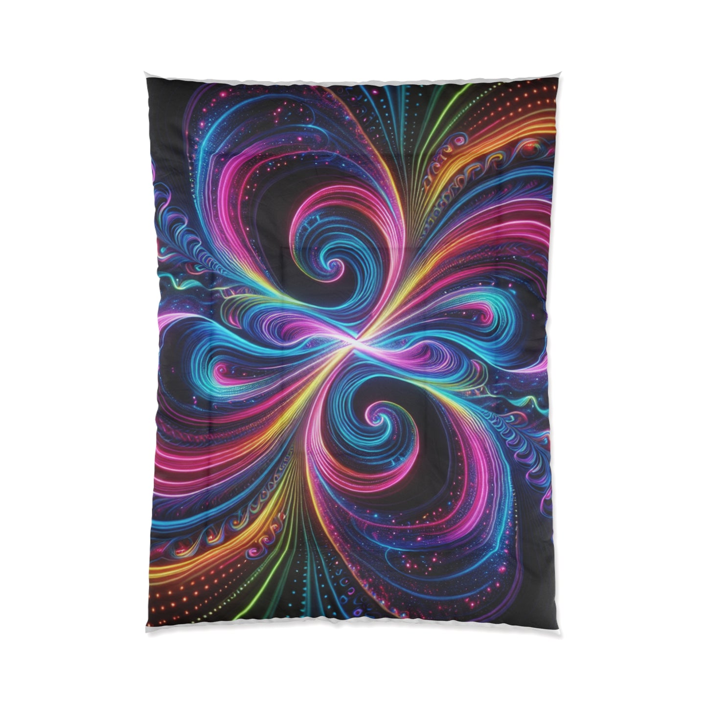 Vivid Psychedelic Never-Ending Dreams Trippy Infinity Patterns Comforter Blanket