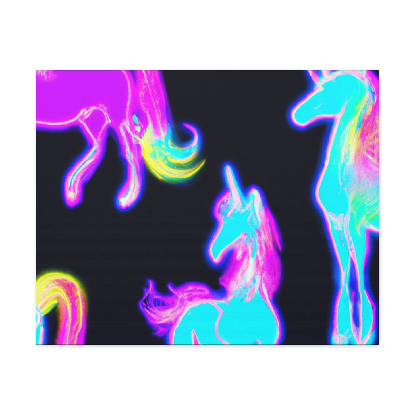 "Neon Magic" NEON Unicorns Art Canvas