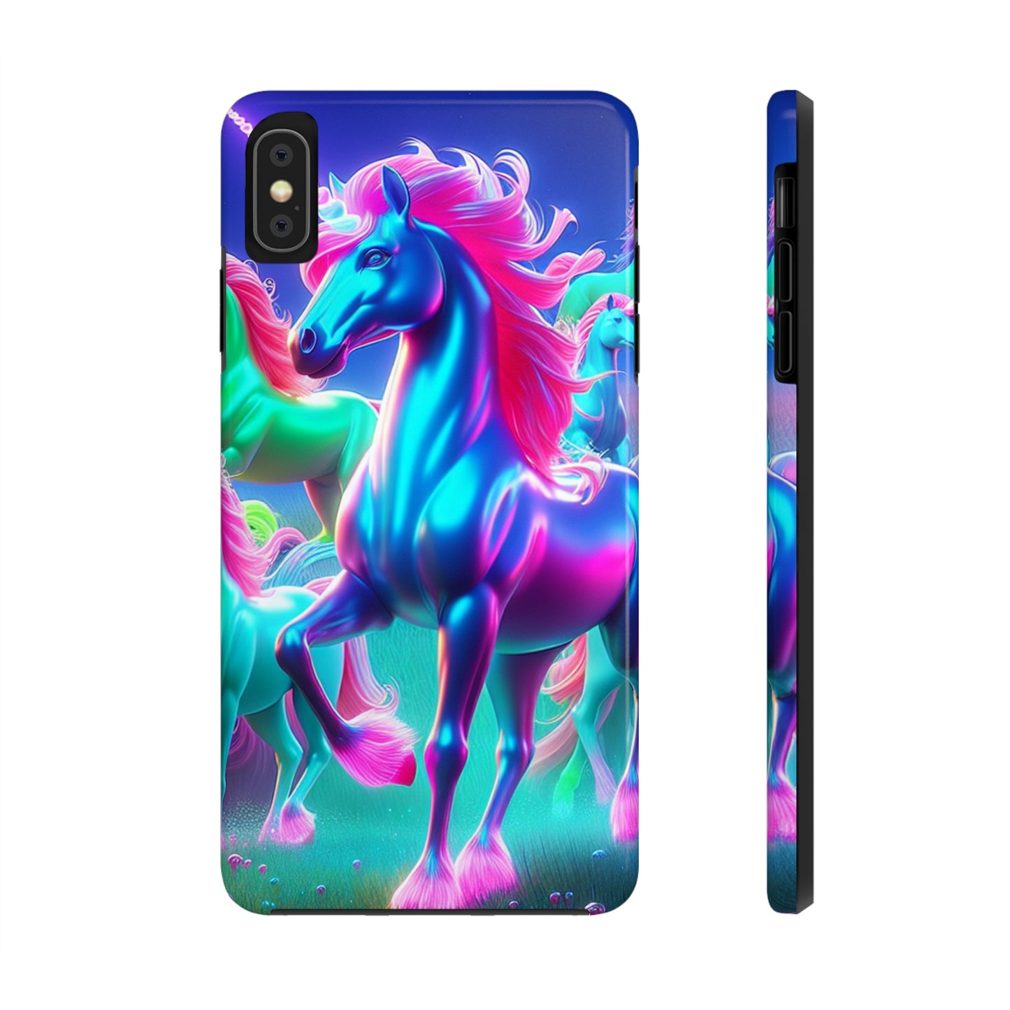 "Rainbow Dreams in Neon" NEON Unicorns Tough Phone Case