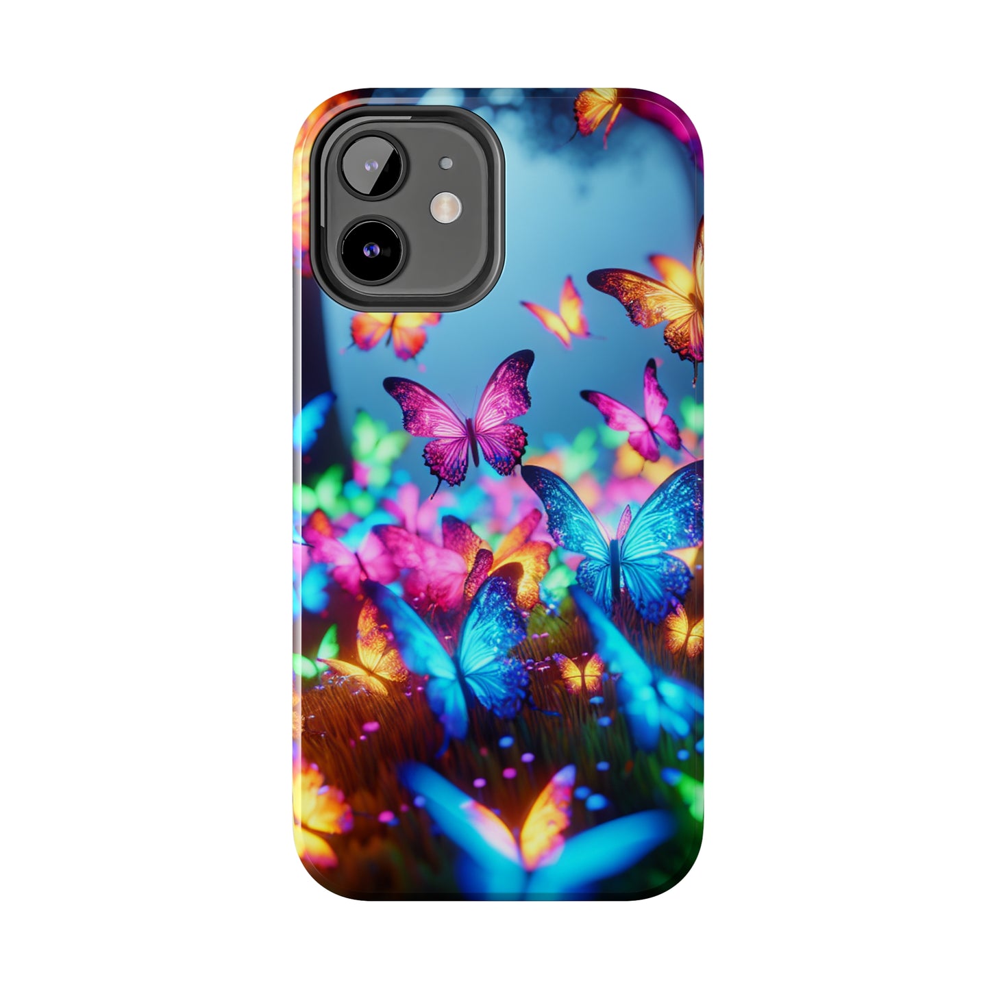 "Neon Butterflies Awakening" NEON Butterflies Tough Phone Case