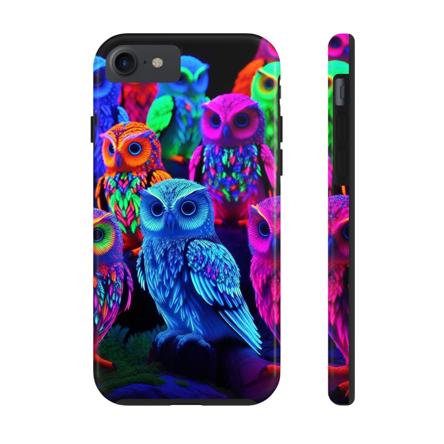 Neon Nocturne. NEON Owls Tough Phone Case