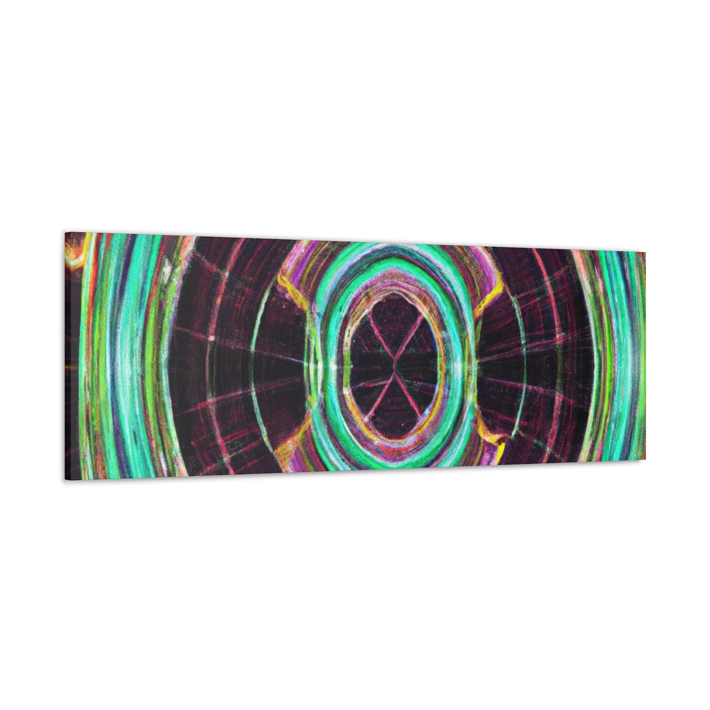 Electric Cosmic Confetti. Trippy Infinity Patterns Art Canvas