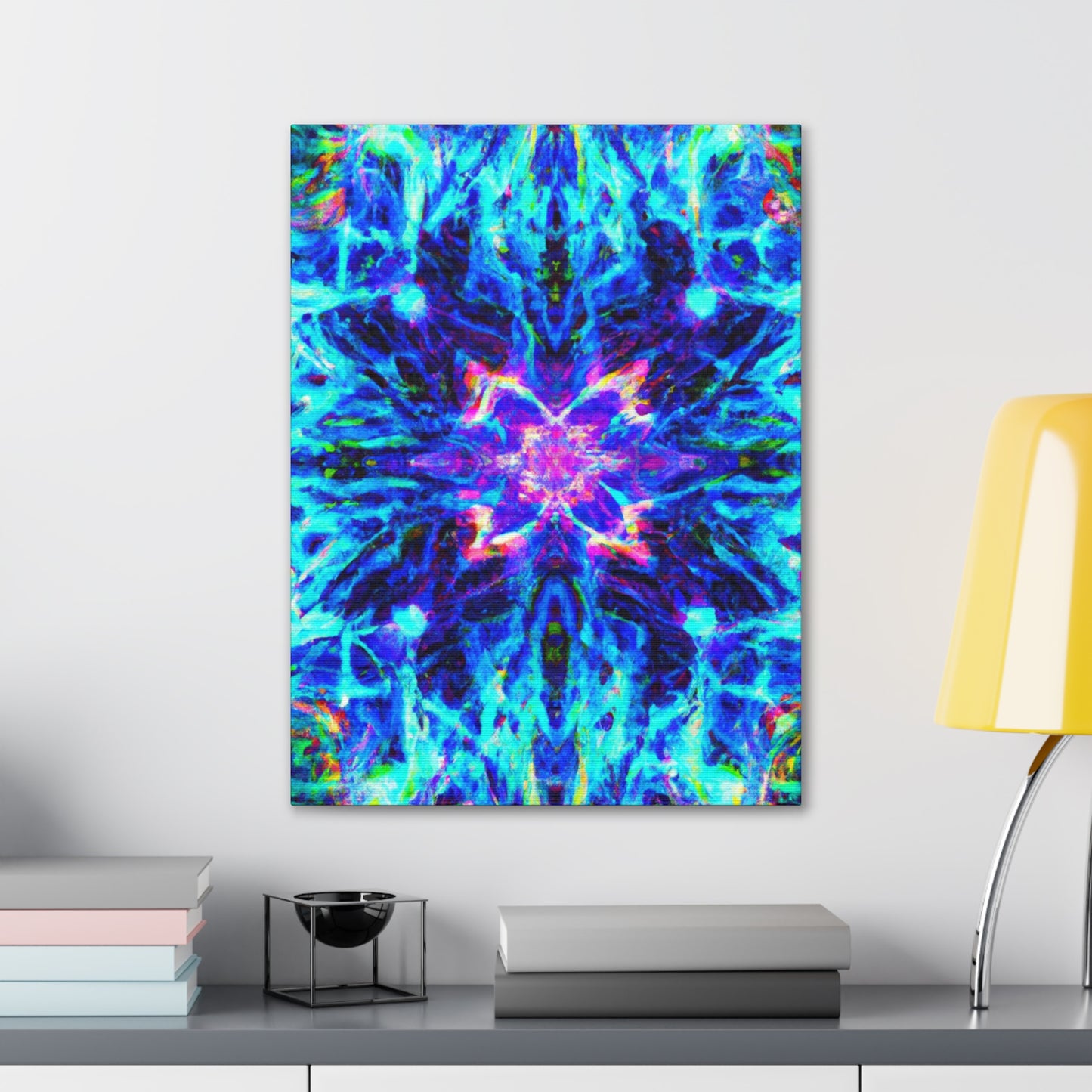 Neon Infinity Odyessy Trippy Infinity Patterns Art Canvas