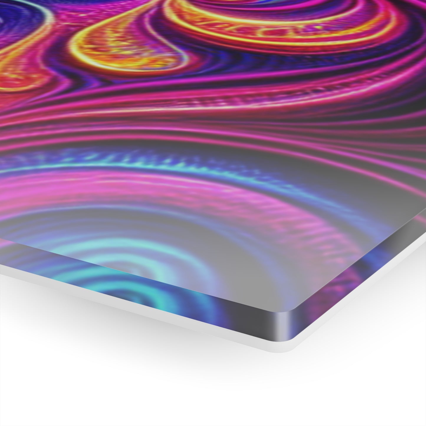 "Infinite Vibrance" Trippy infity Pattern 1/4" Glossy Acrylic Art