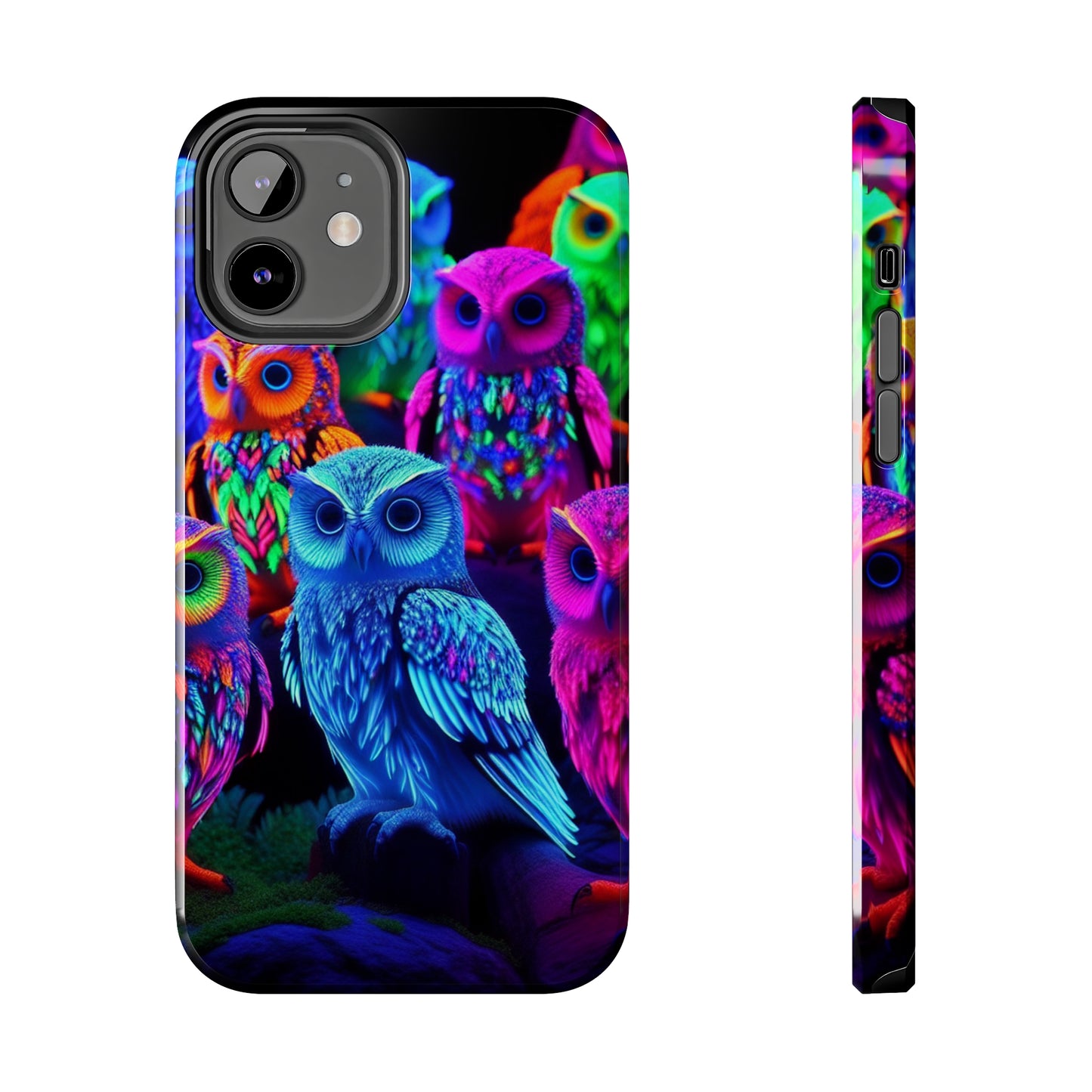 Neon Nocturne. NEON Owls Tough Phone Case