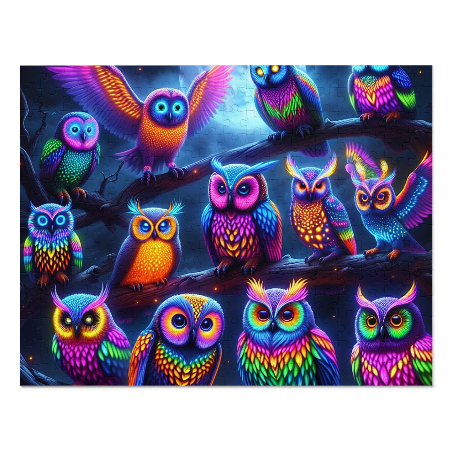 NeonOwlDreams - Neon Owls Puzzle 30, 110, 252, and 1000 Pieces