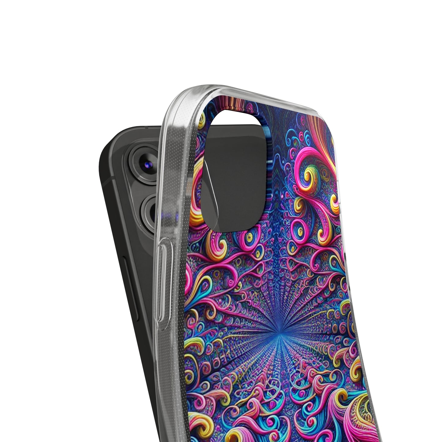 Neon Infinity Dreamscape. Infinity Patterns Art Polycarbonate Phone Case