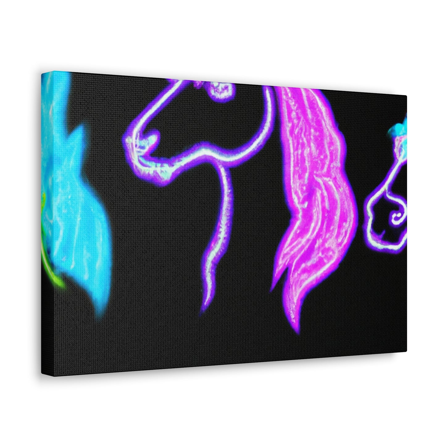 Neon Unicornscape. NEON Unicorns Art Canvas