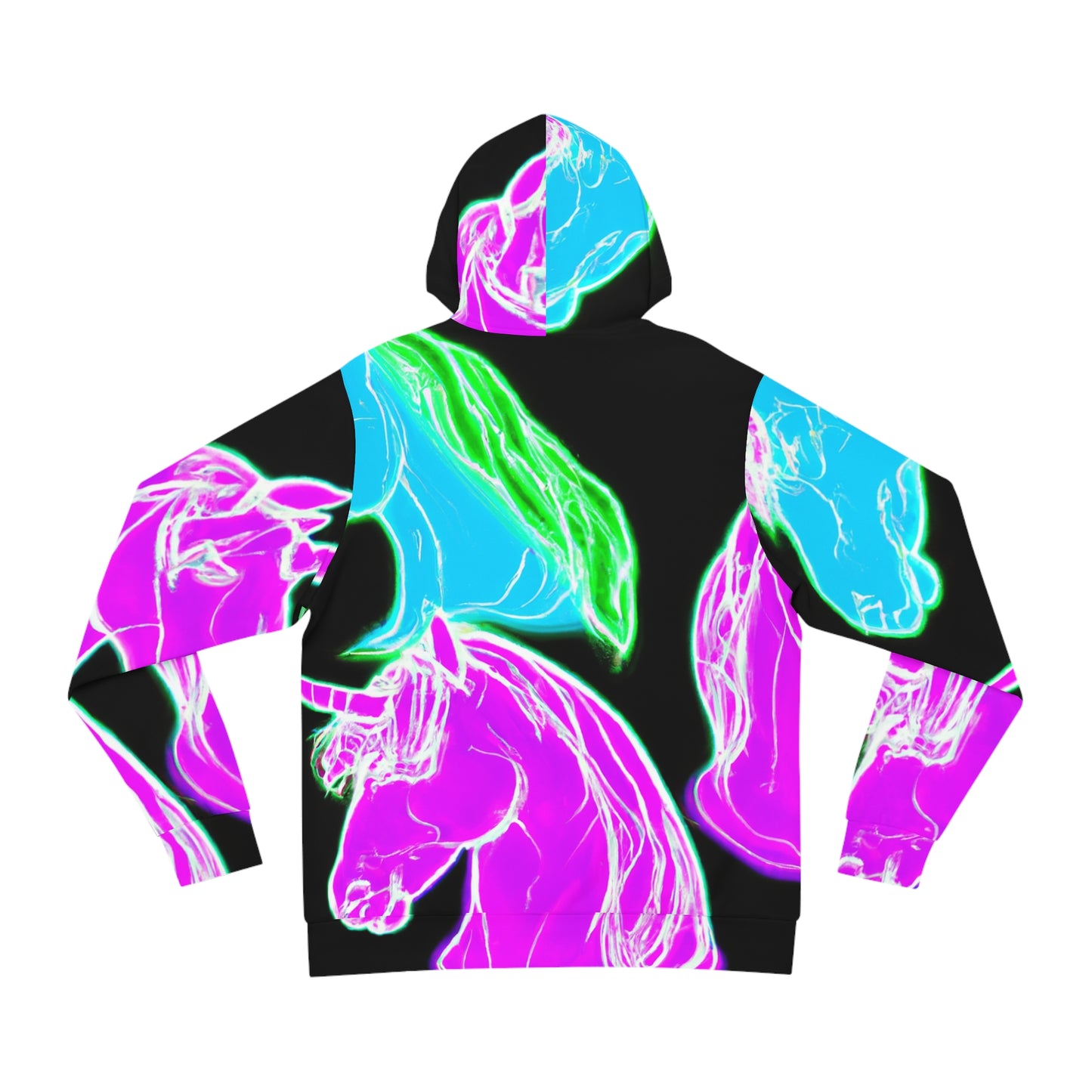 "Neon Blooms with the Unicorns" - Unicorns AOP Hoodie