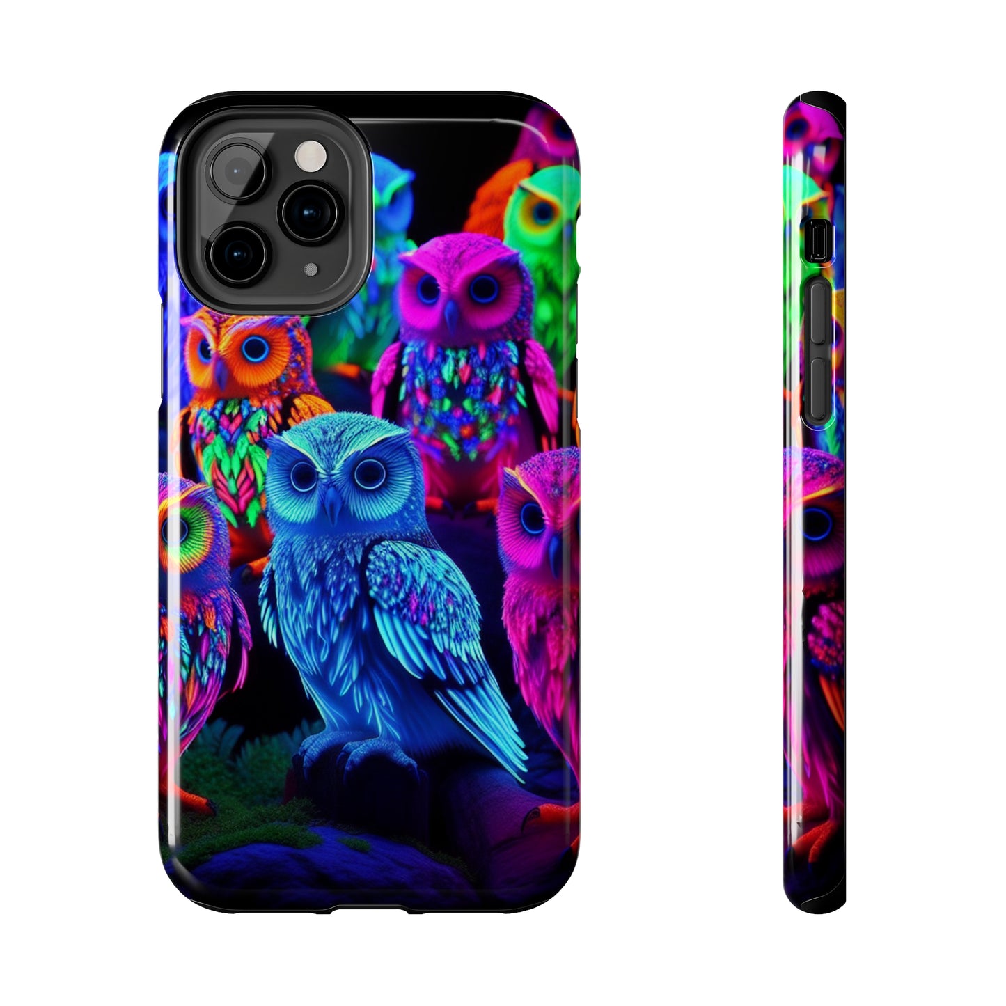 Neon Nocturne. NEON Owls Tough Phone Case