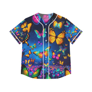 Vibrant Nebulae of Neon Butterflies Neon Butterflies Womans Jersey