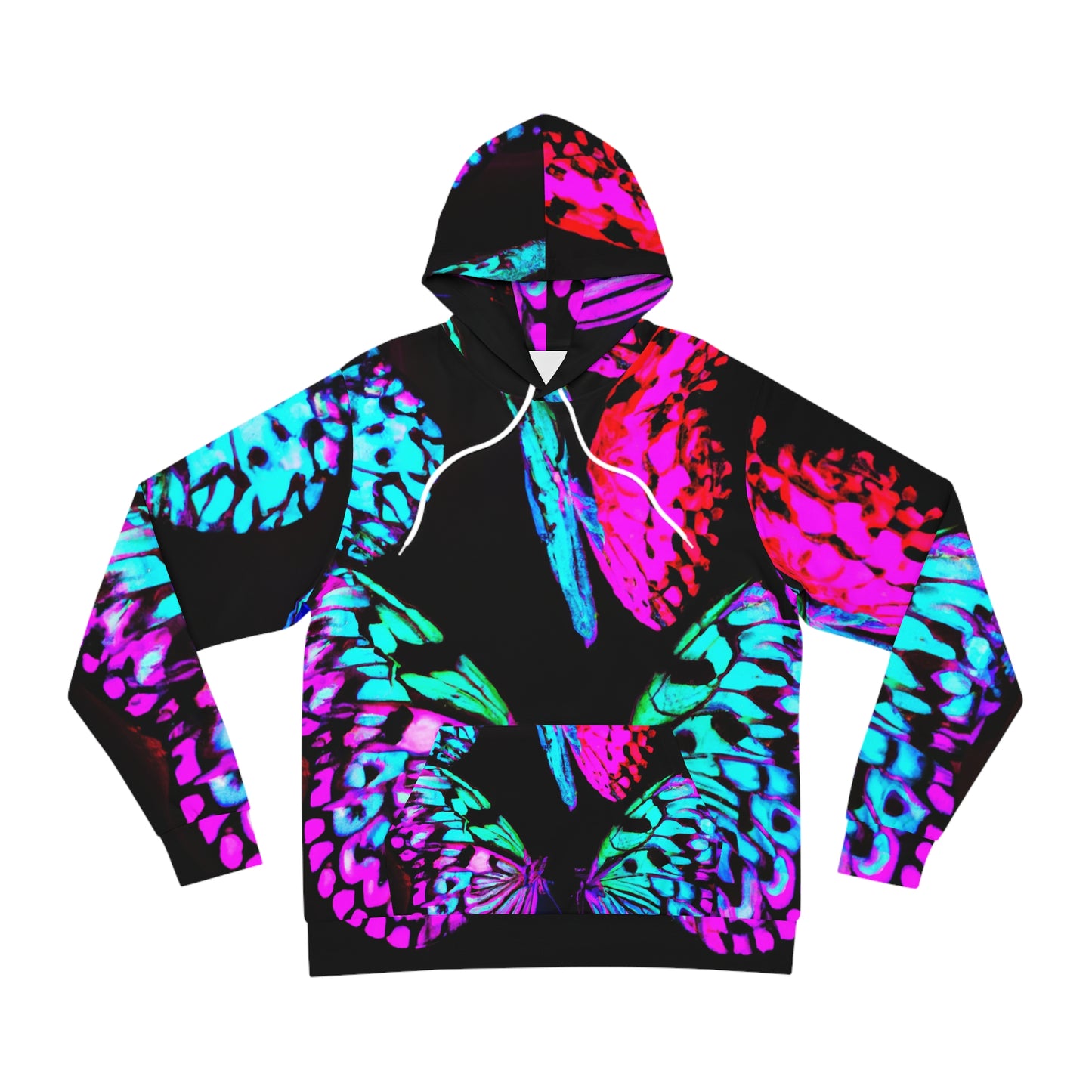 Neon Swirl Spectacle - Butterflies AOP Hoodie