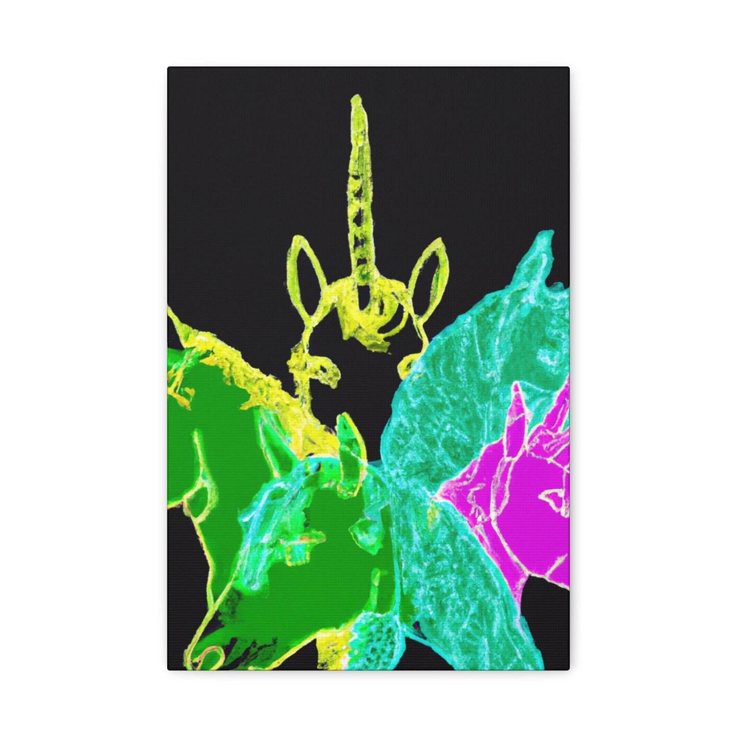 Neon Magicode Unicorns NEON Unicorns Art Canvas