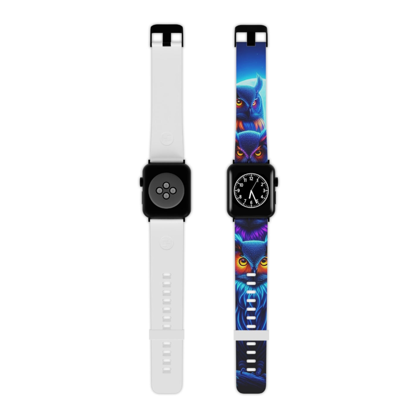 Neon Spectacle of Owls. - NEON Owls Iwatch Band