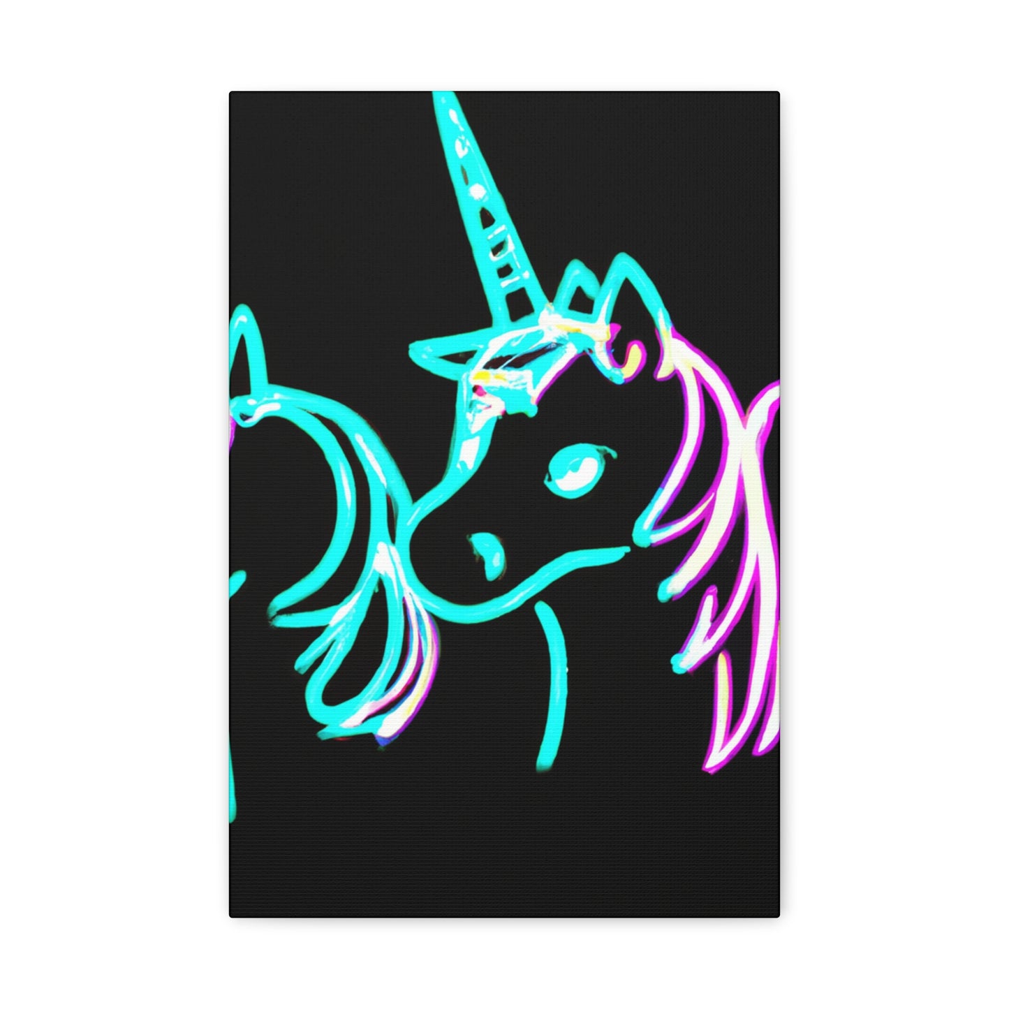 "Neon Unicorn Carnival" NEON Unicorns Art Canvas